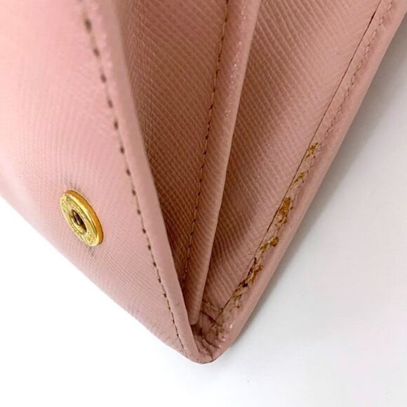 Prada Bifold Long Wallet Pink Fiocco 1 M1132 Wallet - Picture 6 of 10
